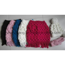 New Style Lady Winter Warm Knitted Acrylic Set